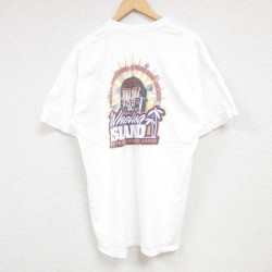 ジャージーズ 00s 半袖Tシャツ Wheeling ISLAND ホワイト L | 古着