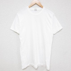 S★古着 半袖 ビンテージ Tシャツ メンズ 90年代 90s 無地 クルーネック 白 ホワイト 24aug01 中古