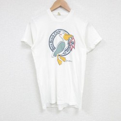 S★古着 スクリーンスターズ 半袖 ビンテージ Tシャツ メンズ 80年代 80s ペリカン クルーネック USA製 白 ホワイト 25apr23 中古