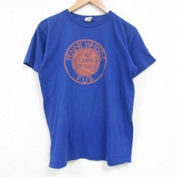 M★古着 半袖 ビンテージ Tシャツ メンズ 80年代 80s PENNY WHISTLE クルーネック USA製 紺 ネイビー 25apr23 中古