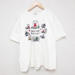 【20%OFF】XL★古着 オニータ ONEITA 半袖 ビンテージ Tシャツ メンズ 90年代 90s 子供 ブランコ 大きいサイズ コットン クルーネック 白 ホワイト 25apr30 中古
