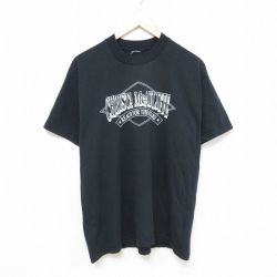 【50%OFF】L★古着 半袖 ビンテージ Tシャツ メンズ 90年代 90s クリスタマコーニフ クルーネック 黒 ブラック 25apr30 中古