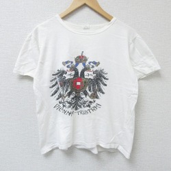 L★古着 半袖 ビンテージ Tシャツ メンズ 90年代 90s オーストリア コットン クルーネック 白 ホワイト 25apr23 中古