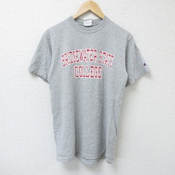 【50%OFF】チャンピオン 00s 半袖Tシャツ ブリッジウォーターカレッジ グレー M | 古着