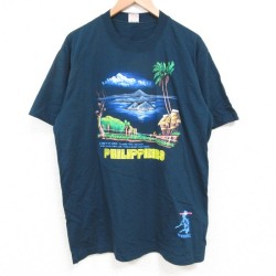 00s 半袖Tシャツ ヤシの木 ネイビー L | 古着