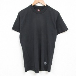 M★古着 半袖 ビンテージ Tシャツ メンズ 90年代 90s オリンピック 無地 コットン クルーネック 黒 ブラック 25may24 中古