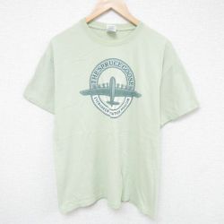 00s 半袖Tシャツ 飛行機 グリーン XL | 古着