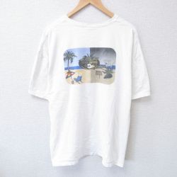 XL★古着 ヘインズ Hanes 半袖 ビンテージ Tシャツ メンズ 00年代 00s サマー 大きいサイズ コットン クルーネック 白 ホワイト 25jun10 中古