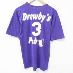 【50%OFF】00s 半袖Tシャツ ビール パープル M | 古着