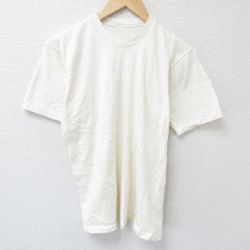 M★古着 半袖 ビンテージ Tシャツ メンズ 90年代 90s 無地 クルーネック 生成り 25jun10 中古