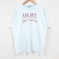 L★古着 ヘインズ Hanes 半袖 ビンテージ Tシャツ メンズ 00年代 00s MOM コットン クルーネック 水色 25jun11 中古