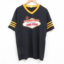 00s 半袖Tシャツ Vネック ブラック L | 古着
