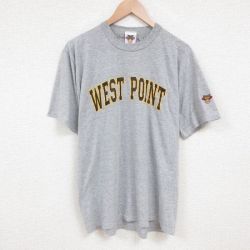 L★古着 半袖 ビンテージ Tシャツ メンズ 00年代 00s ミリタリー ウエストポイント クルーネック USA製 グレー 霜降り 25jun11 中古