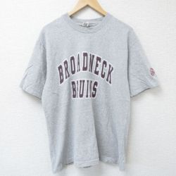 L★古着 半袖 ビンテージ Tシャツ メンズ 90年代 90s BRUINS クルーネック USA製 グレー 霜降り 25jun12 中古
