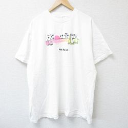 XL★古着 半袖 ビンテージ Tシャツ メンズ 90年代 90s キーウエスト 大きいサイズ クルーネック USA製 白 ホワイト 25jun12 中古