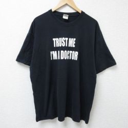 XL★古着 半袖 ビンテージ Tシャツ メンズ 00年代 00s ドクター 大きいサイズ コットン クルーネック 黒 ブラック 25jun12 中古