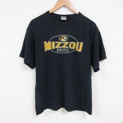 L★古着 半袖 ビンテージ Tシャツ メンズ 00年代 00s ミズーリ コットン クルーネック 黒 ブラック 25jun13 中古