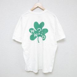 【20%OFF】XL★古着 ヘインズ Hanes 半袖 ビンテージ Tシャツ メンズ 00年代 00s クローバー コットン クルーネック 白 ホワイト 25jun14 中古