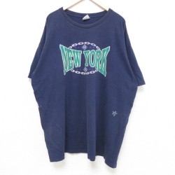 【50%OFF】フィラ 90s 半袖Tシャツ ニューヨーク ネイビー XL | 古着