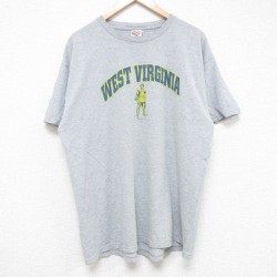 XL★古着 フルーツオブザルーム 半袖 ビンテージ Tシャツ メンズ 00年代 00s ウエストバージニア クルーネック グレー 霜降り 25jun17 中古