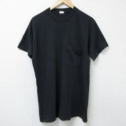 M★古着 フルーツオブザルーム 半袖 ビンテージ Tシャツ メンズ 90年代 90s 無地 コットン クルーネック USA製 黒 ブラック 25jun17 中古