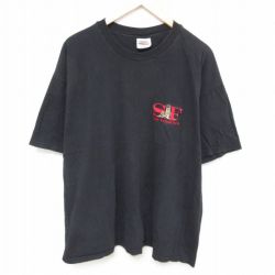XL★古着 ヘインズ Hanes 半袖 ビンテージ Tシャツ メンズ 00年代 00s サンフランシスコ 大きいサイズ コットン クルーネック 黒 ブラック 25jun21 中古