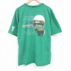 00s 半袖Tシャツ ノートルダムフットボール グリーン XL | 古着