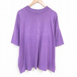 XL★古着 半袖 ビンテージ Tシャツ メンズ 90年代 90s MONARCH 大きいサイズ クルーネック USA製 紫 パープル 25jun21 中古