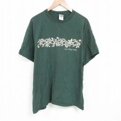 XL★古着 フルーツオブザルーム 半袖 ビンテージ Tシャツ メンズ 00年代 00s カメ　大きいサイズ コットン クルーネック 濃緑 グリーン 25jun26 中古