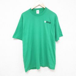XL★古着 半袖 ビンテージ Tシャツ メンズ 90年代 90s エアエクスプレス クルーネック USA製 緑 グリーン 25jun23 中古