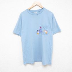 ディズニー 00s 半袖Tシャツ くまのプーさん ネイビー L | 古着