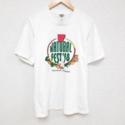XL★古着 フルーツオブザルーム 半袖 ビンテージ Tシャツ メンズ 90年代 90s ナチュラル 企業広告 クルーネック 白 ホワイト 25jun23 中古