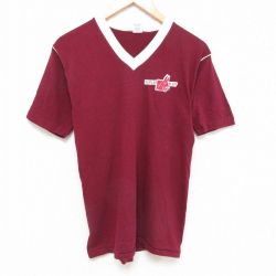 80s 半袖Tシャツ 馬 バーガンディ M | 古着
