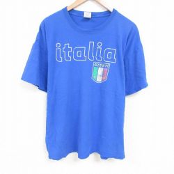 00s 半袖Tシャツ イタリア ブルー XL | 古着