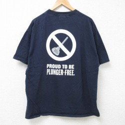 XL★古着 ヘインズ Hanes 半袖 ビンテージ Tシャツ メンズ 00年代 00s スッポン コットン クルーネック 紺 ネイビー 25jul05 中古