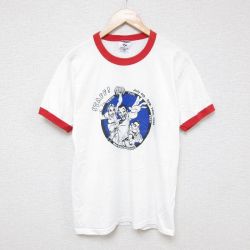 M★古着 ジャージーズ 半袖 ビンテージ Tシャツ メンズ 90年代 90s ニューイングランド クルーネック USA製 白 ホワイト リンガー 25jun26 中古