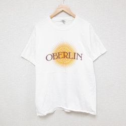 L★古着 チャンピオン champion 半袖 ビンテージ Tシャツ メンズ 00年代 00s OBERLIN コットン クルーネック 白 ホワイト 25jun26 中古