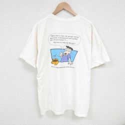 【20%OFF】XL★古着 半袖 ビンテージ Tシャツ メンズ 00年代 00s メッセージ 大きいサイズ コットン クルーネック 白 ホワイト 25jun30 中古