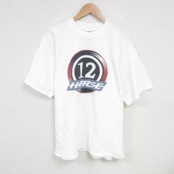 XL★古着 半袖 ビンテージ Tシャツ メンズ 00年代 00s HORSE コットン クルーネック 白 ホワイト 25jun30 中古