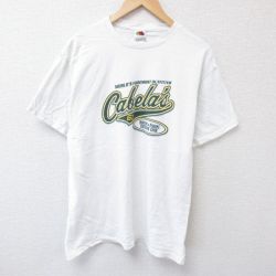 【50%OFF】L★古着 フルーツオブザルーム 半袖 ビンテージ Tシャツ メンズ 00年代 00s カベラス コットン クルーネック 白 ホワイト 25jun30 中古