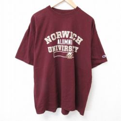 NORWICH 00s 半袖Tシャツ バーガンディ XL | 古着
