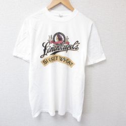L★古着 半袖 ビンテージ Tシャツ メンズ 00年代 00s サンセット コットン クルーネック 白 ホワイト 25jun30 中古