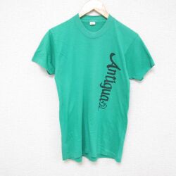 S★古着 半袖 ビンテージ Tシャツ メンズ 80年代 80s アンティグア クルーネック USA製 緑 グリーン 霜降り 25jul01 中古