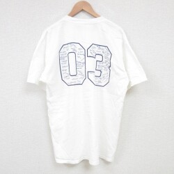 XL★古着 半袖 ビンテージ Tシャツ メンズ 00年代 00s 03 コットン クルーネック 白 ホワイト 25jul01 中古