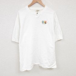 aruba 90s 半袖Tシャツ ヘンリーネック ホワイト XL | 古着