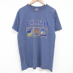 フルーツオブザルーム 00s 半袖Tシャツ トロント ネイビー L | 古着