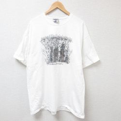 【50%OFF】XL★古着 ジャージーズ 半袖 ビンテージ Tシャツ メンズ 00年代 00s シカ 大きいサイズ コットン クルーネック 白 ホワイト 25jul07 中古