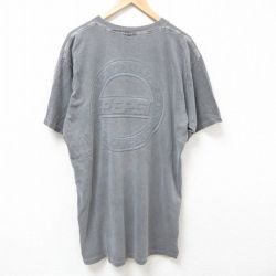 XL★古着 半袖 ビンテージ Tシャツ メンズ 90年代 90s ペプシ 大きいサイズ ロング丈 コットン クルーネック USA製 濃グレー 【spe】 25jul07 中古
