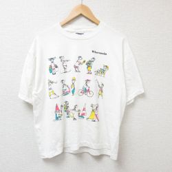 【50%OFF】L★古着 ジャージーズ 半袖 ビンテージ Tシャツ メンズ 00年代 00s 牛 クルーネック 白 ホワイト 25jul07 中古