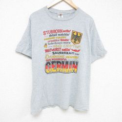XL★古着 フルーツオブザルーム 半袖 ビンテージ Tシャツ メンズ 00年代 00s ドイツ クルーネック グレー 霜降り 25jul07 中古